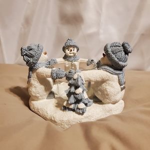 Snow Buddies votive candle set